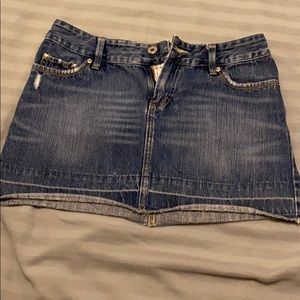 Mini jean skirt